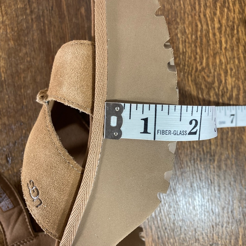 New Ugg New Heights Slingback Chunky Suede Sandal Women’s Various Sizes Chestnut - Picture 10 of 10